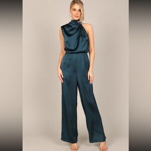 Savannah One Shoulder Jumpsuit - Teal